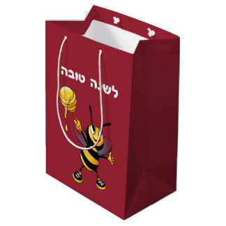 Rote Honig-Biene Rosh HaShana Mittlere Geschenktüte