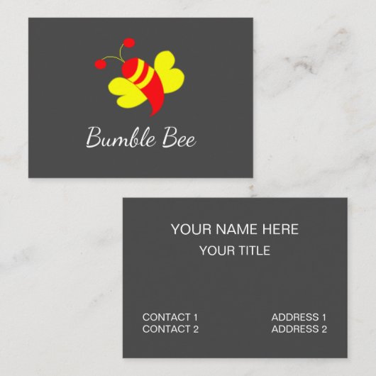 Rote Honigbiene Visitenkarte (Vorne/Hinten)