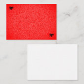 Rote Honigwaben und Herz-Mitteilungskarten Mitteilungskarte (Vorne/Hinten)