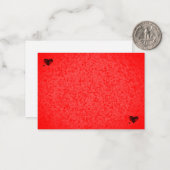 Rote Honigwaben und Herz-Mitteilungskarten Mitteilungskarte (Vorderseite/Rückseite Beispiel)