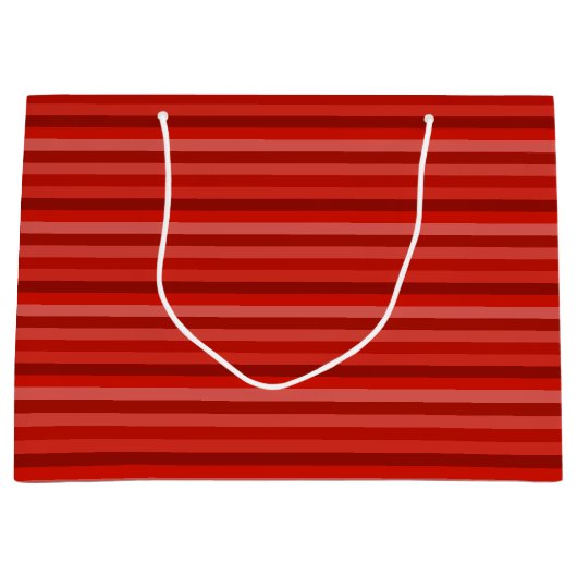 Rote horizontale Streifen Große Geschenktasche Geschenktüte (Vorderseite)