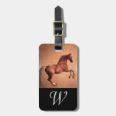 ROTE HORSE Monogramm Gepäckanhänger (Vorderseite vertikal)