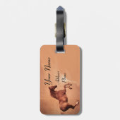 ROTE HORSE Monogramm Gepäckanhänger (Rückseite vertikal)