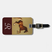 ROTE HORSE Monogramm Gepäckanhänger (Vorderseite horizontal)