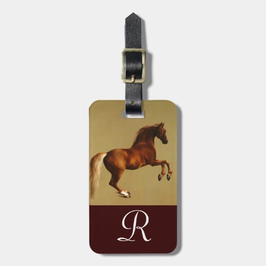 ROTE HORSE Monogramm Gepäckanhänger (Vorderseite vertikal)