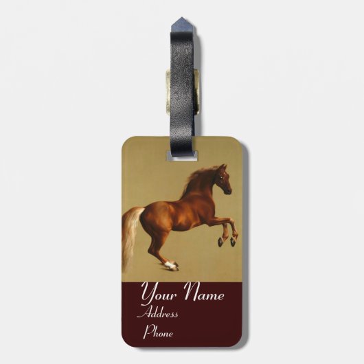 ROTE HORSE Monogramm Gepäckanhänger (Rückseite vertikal)