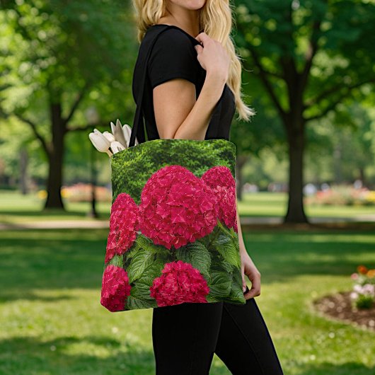Rote Hortensien-Tasche Tasche