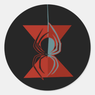 Rote Hourglass-Spione Runder Aufkleber