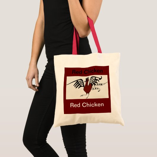 Rote Huhn-Tasche Tragetasche (Vorderseite (Produkt))