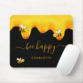 Rote Hummeln-Hummeln-Honig-Monogramm Mousepad (Mit Mouse)