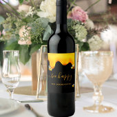 Rote Hummeln-Hummeln-Honig-Monogramm Schaumweinetikett