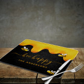 Rote Hummeln-Hummeln-Honig-Monogramm Schneidebrett