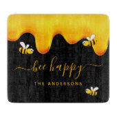 Rote Hummeln-Hummeln-Honig-Monogramm Schneidebrett (Vorderseite)