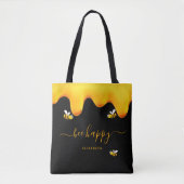 Rote Hummeln-Hummeln-Honig-Monogramm Tasche (Vorderseite)