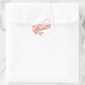 Rote Hummer-Aufkleber Runder Aufkleber (Tasche)