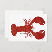 Rote Hummer Dankeskarte (Vorne/Hinten)