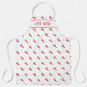 Rote Hummer-Druckküche Schürze für Damen und Herre (Vorderseite)