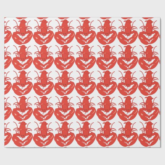 Rote Hummer Geschenkpapier (Flach)