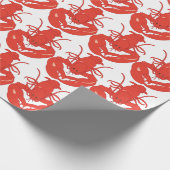 Rote Hummer Geschenkpapier (Ecke)