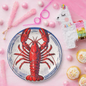 Rote Hummer-Papierplatten Pappteller (Party)