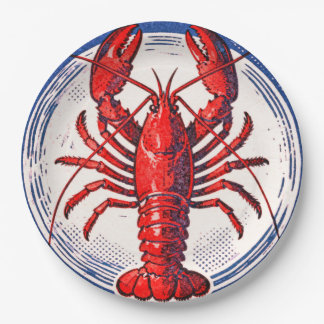 Rote Hummer-Papierplatten Pappteller