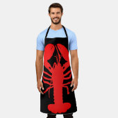 Rote Hummer-Schürze Schürze (Getragen)