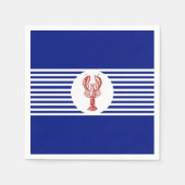 Rote Hummer und Streifen Serviette (Vorderseite)