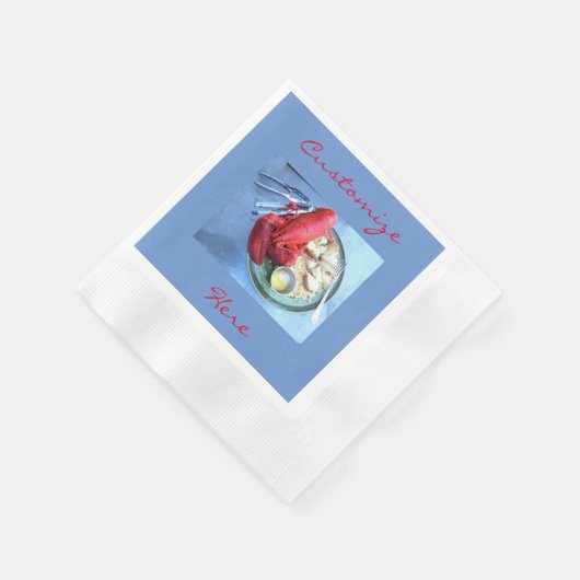 Rote Hummernapkins Serviette (Ecke)