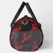 Rote Hummerpolka-Punkte schwarz Duffle Bag (Rechts)
