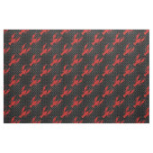 Rote Hummerpolka-Punkte schwarz Stoff (Fat Quarter (45,7 x 55,9 cm))