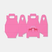 Rote Hunde und Herz Geschenkschachtel (Ungefaltet)