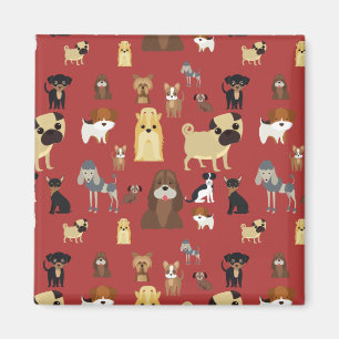 rote Hundemuster. Magnet