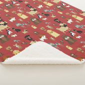 rote Hundemuster. Sherpadecke (3/4)