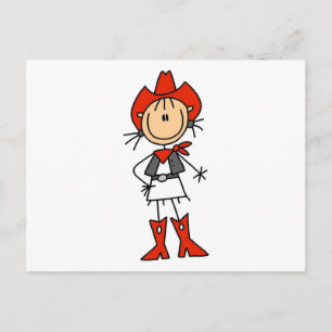 Rote Hut Cowgirl T-Shirts und Geschenke Postkarte