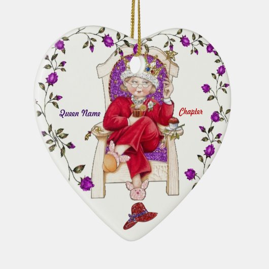 rote Hutkönigin Keramik Ornament (Rechts)