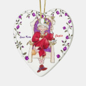 rote Hutkönigin Keramik Ornament (Links)