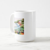 Rote Hütte an der Bucht II Kaffeetasse (Vorderseite Links)