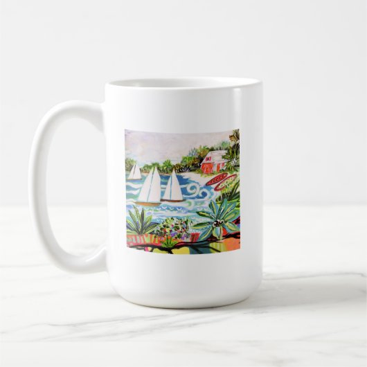 Rote Hütte an der Bucht II Kaffeetasse (Links)