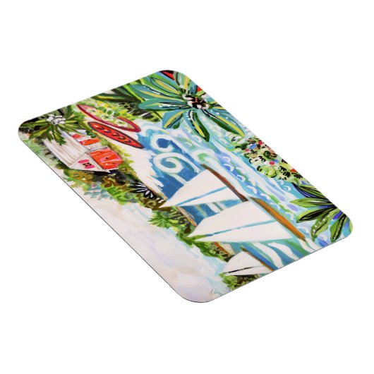 Rote Hütte an der Bucht II Magnet (Rechte Seite)