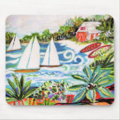 Rote Hütte an der Bucht II Mousepad (Vorne)