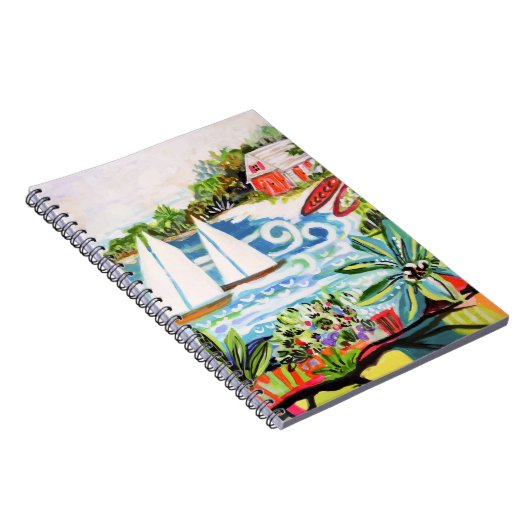 Rote Hütte an der Bucht II Notizblock (Rechte Seite)