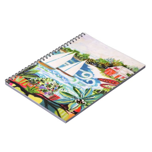 Rote Hütte an der Bucht II Notizblock (Linke Seite)