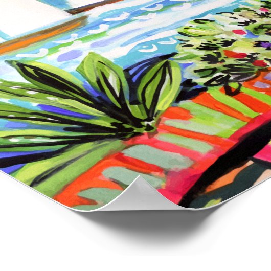 Rote Hütte an der Bucht II Poster (Ecke)