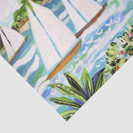 Rote Hütte an der Bucht II Seidenpapier (Ausschnitt)