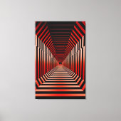 Rote Hypnotische Illusionen Leinwanddruck (Vorderseite)