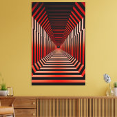 Rote Hypnotische Illusionen Leinwanddruck (Insitu (Wohnzimmer))