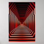Rote Hypnotische Illusionen Poster (Vorne)