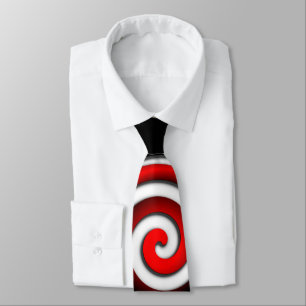 Rote Hypnotische Spirale Krawatte