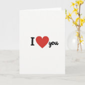 Rote Ich liebe Dich Karte (Gelbe Blume)
