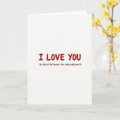 Rote Ich liebe dich Romantische Karte (Gelbe Blume)
